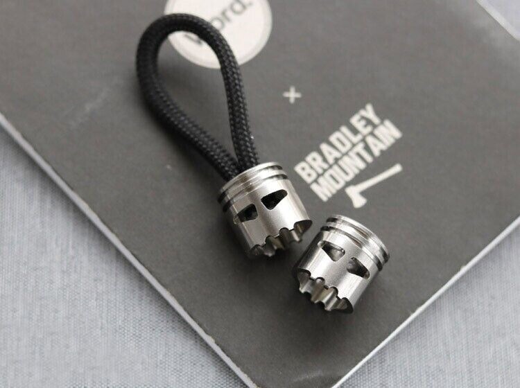 Titanium Knife Lanyard Bead Paracord Keychain Pendant Zip Pull EDC Accessories