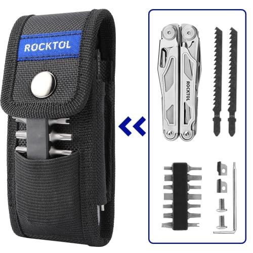 29-in-1 Heavy-Duty Multitool Pliers with VG10 Knife, Replaceable Wire Cutters, C