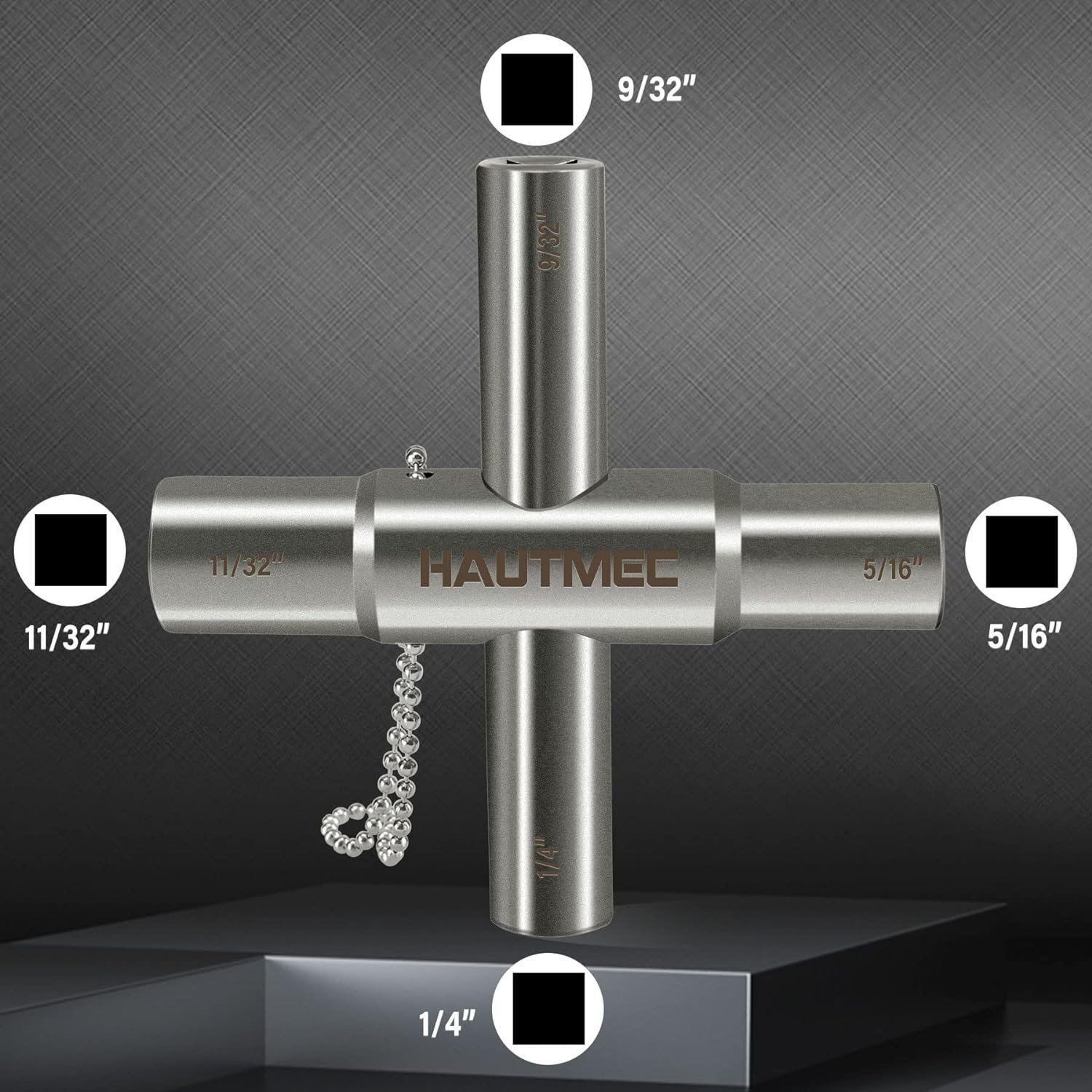 4-Piece Multi-Size Sillcock Water Key Tool Set