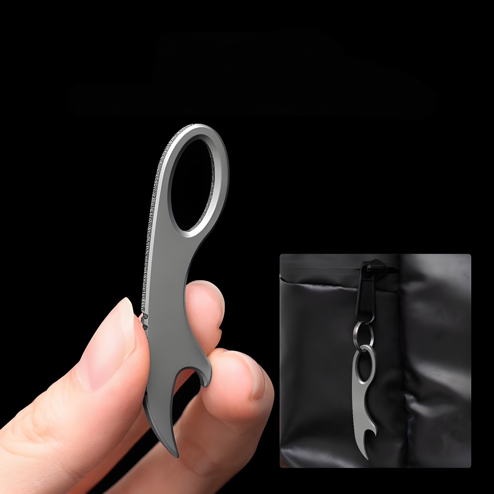 Titanium Alloy Mini EDC Pry Bar Keychain Bottle Opener Pocket Tool Lightweight