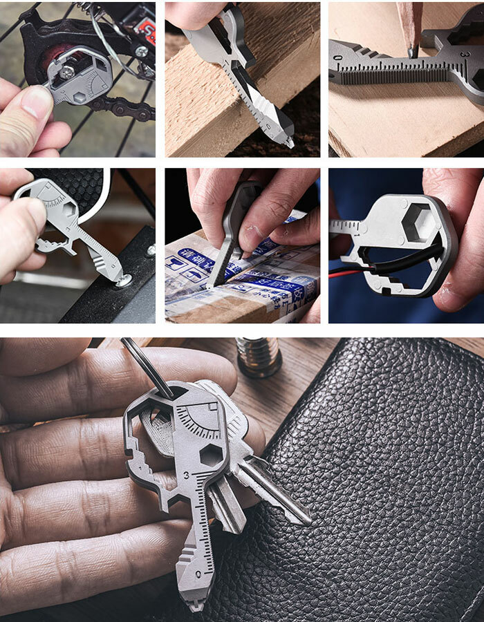 Outdoor Portable Multifunctional Key Tool Gadget Combination Card Camping EDC
