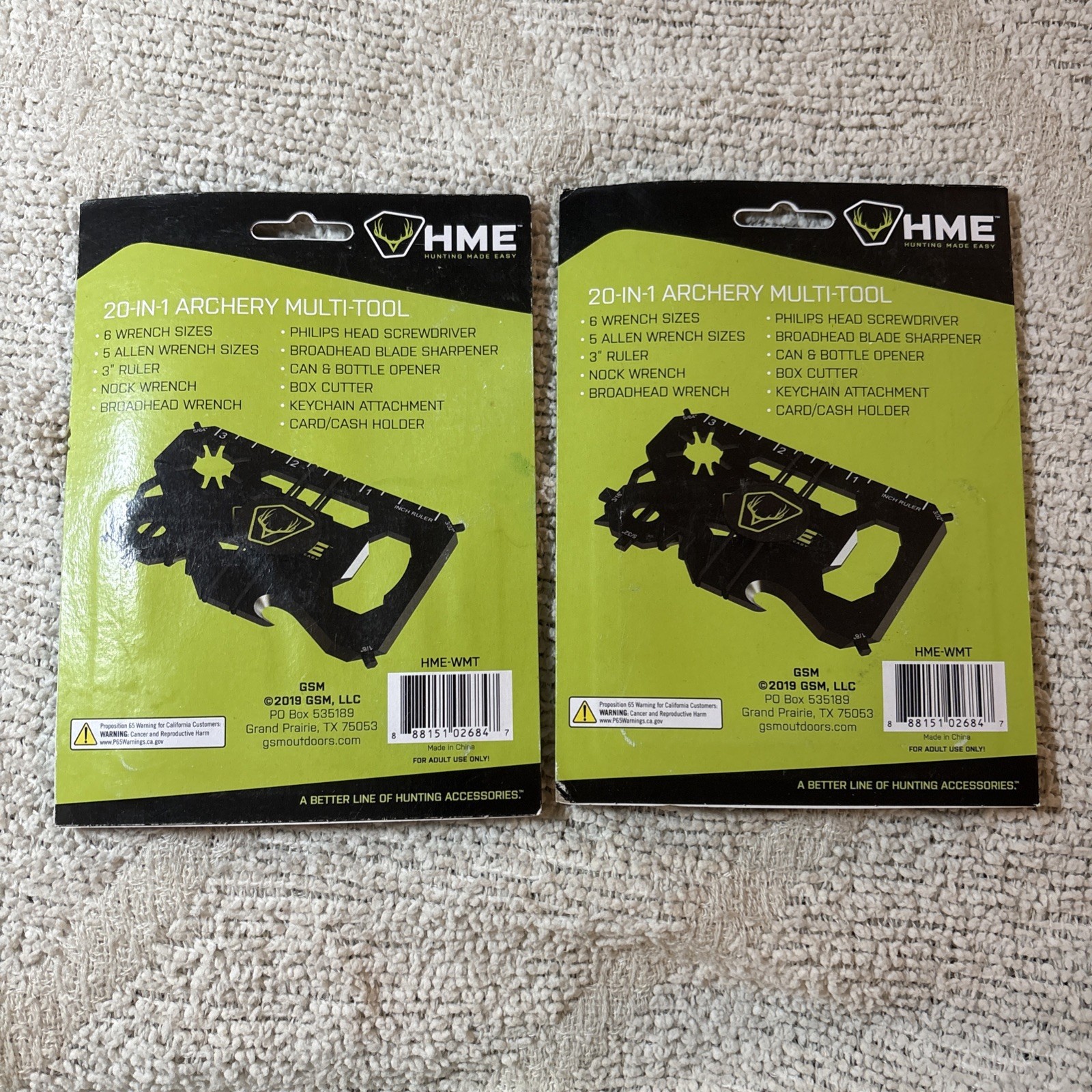 HME HME-WMT 20 In 1 Archery Multi-Tool NEW/SEALED – Lot Of 2