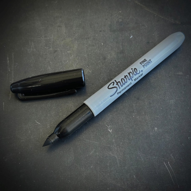 Marlin Spike – Black G10 Sharpie Pen – EDC Tool – Paracord Knot Tool