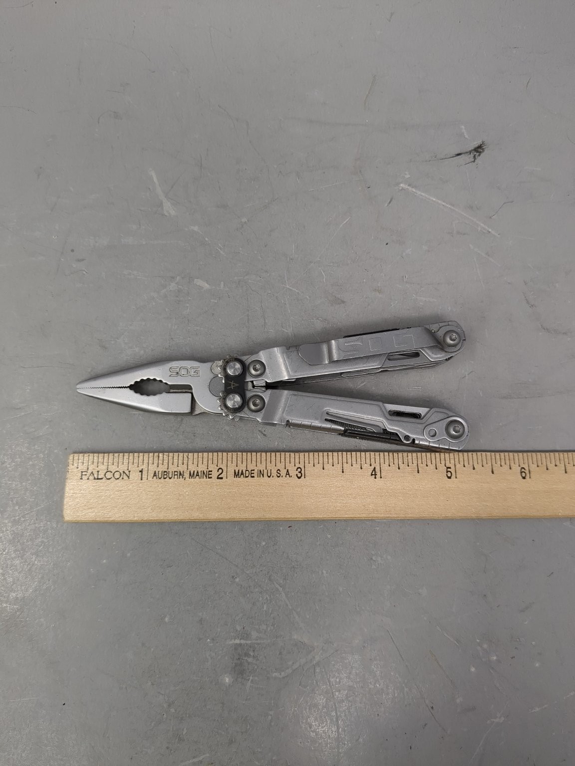 SOG Mini Multi-Tool Stainless Steel Camping Hiking Tool Pliers Saw File