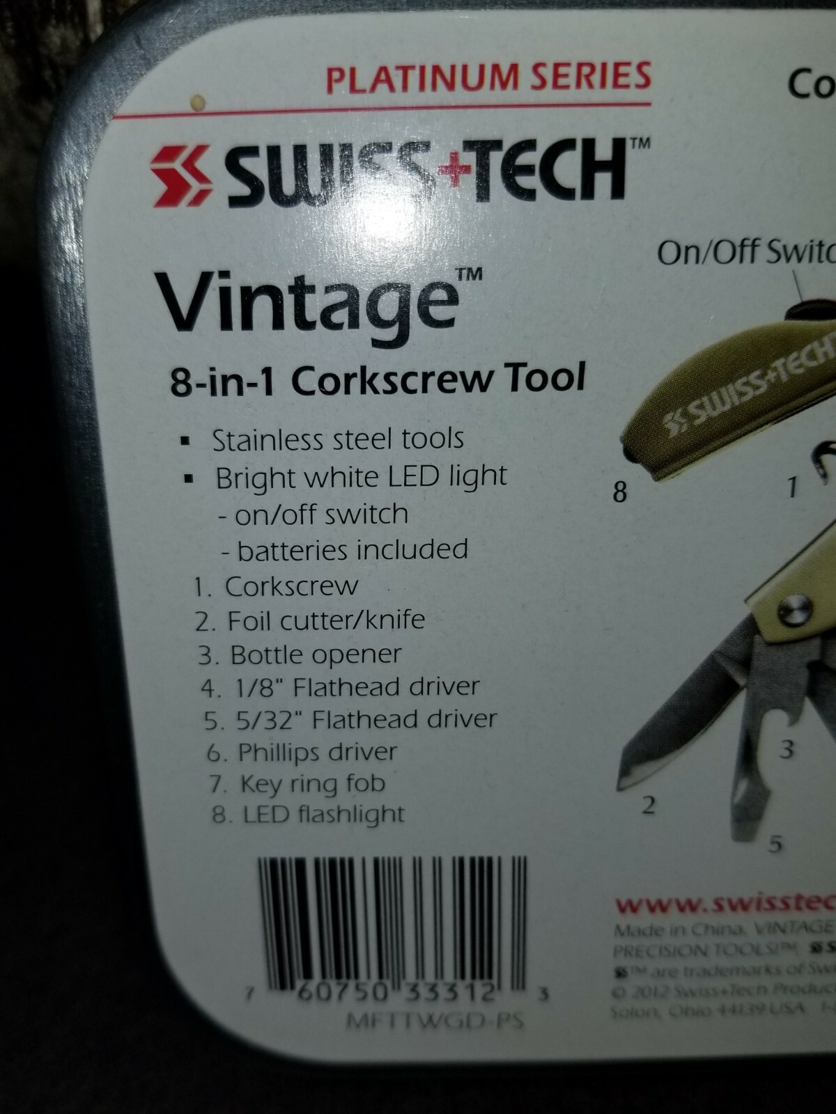 Swiss+Tech 8-in-1 Mini Multi-Tool. (C3)