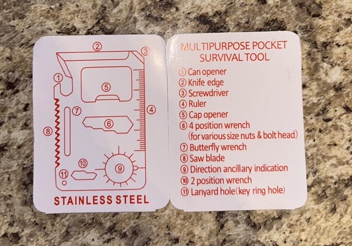 11 In 1 Everyday Carry Multi Purpose Survival Tool