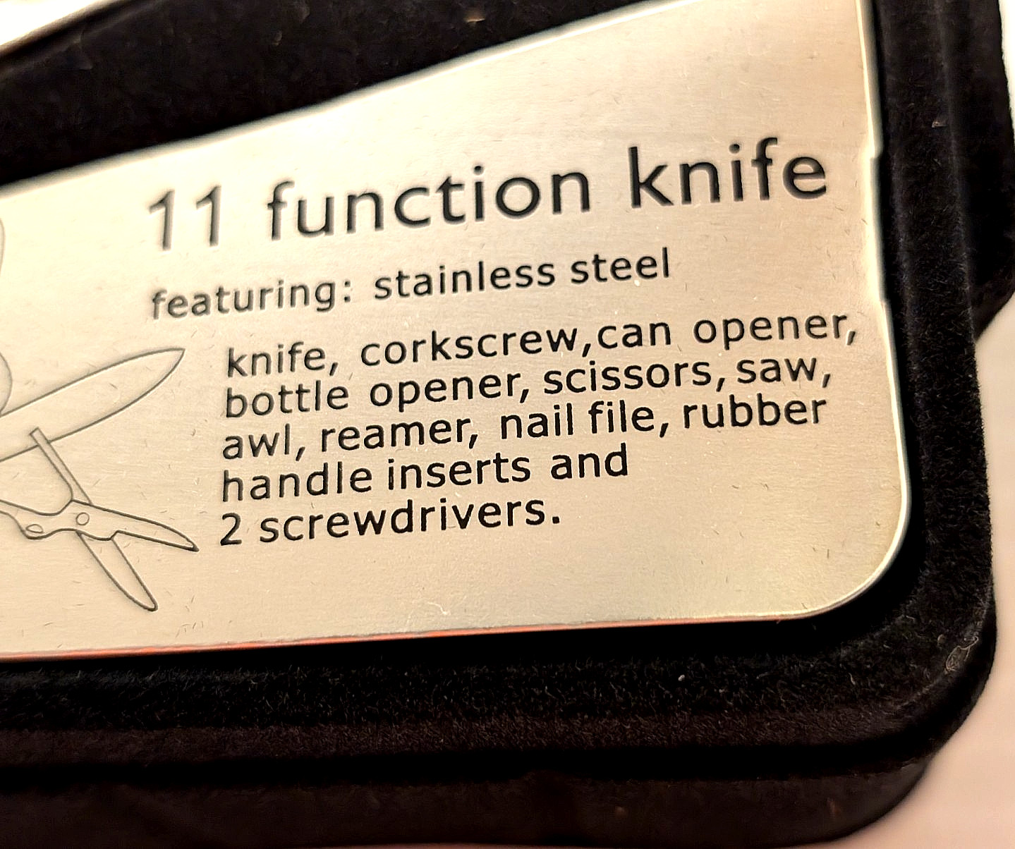 Multi Function Knife w/ 11 Stainless Steel Tools for 11 Functions Croft & Barrow