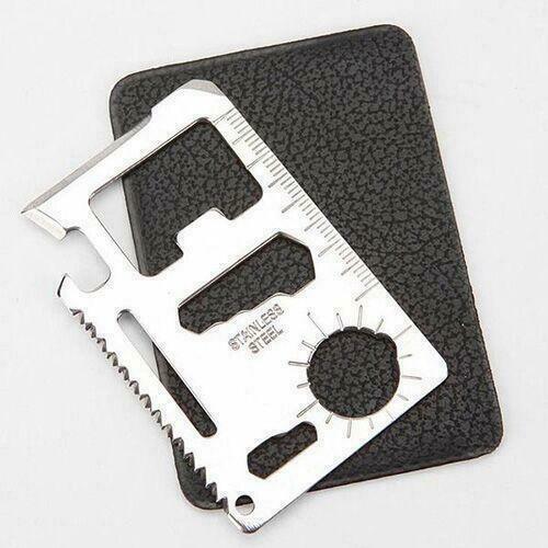 SELF-DEFENSE credit card EMERGENCY survival tactical 11 IN 1 MULTI tool/KNIFE🔥