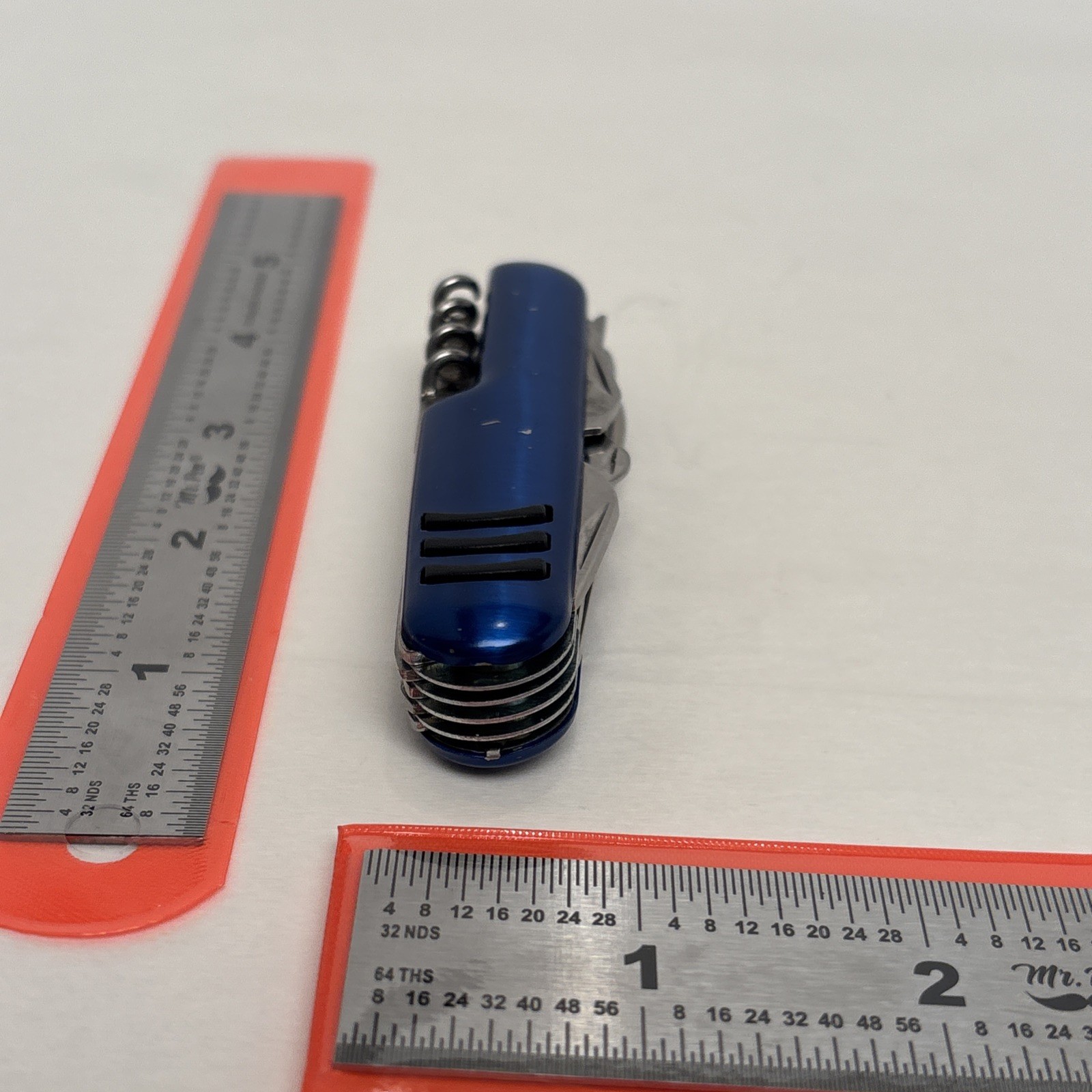 Multi-Use Pocket Knife with Survival Tools Blue w/ Black Accents Camp Hunt Fish