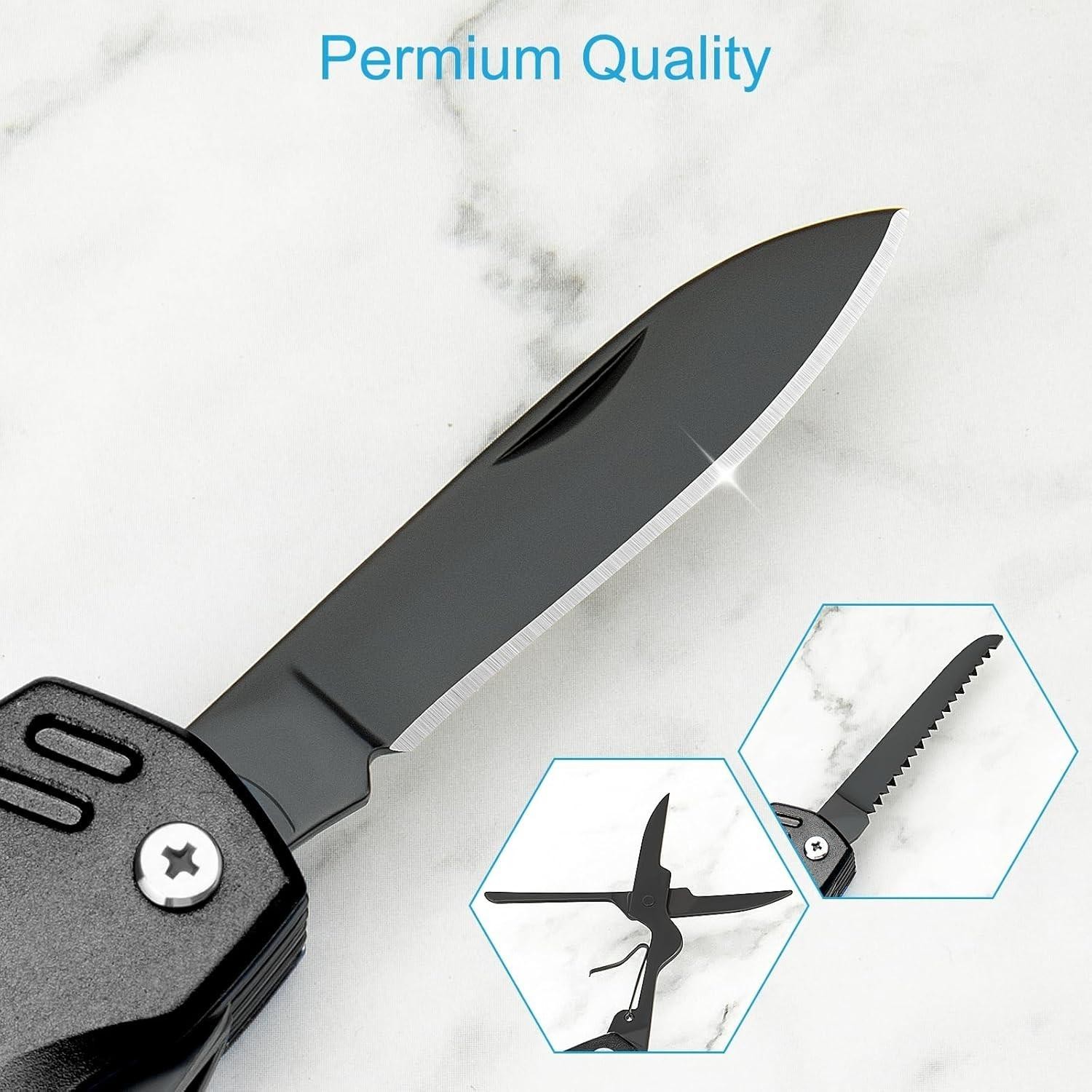 16 in 1 Multitool Pocket Knife Folding Camping Survival Tool for Hiking