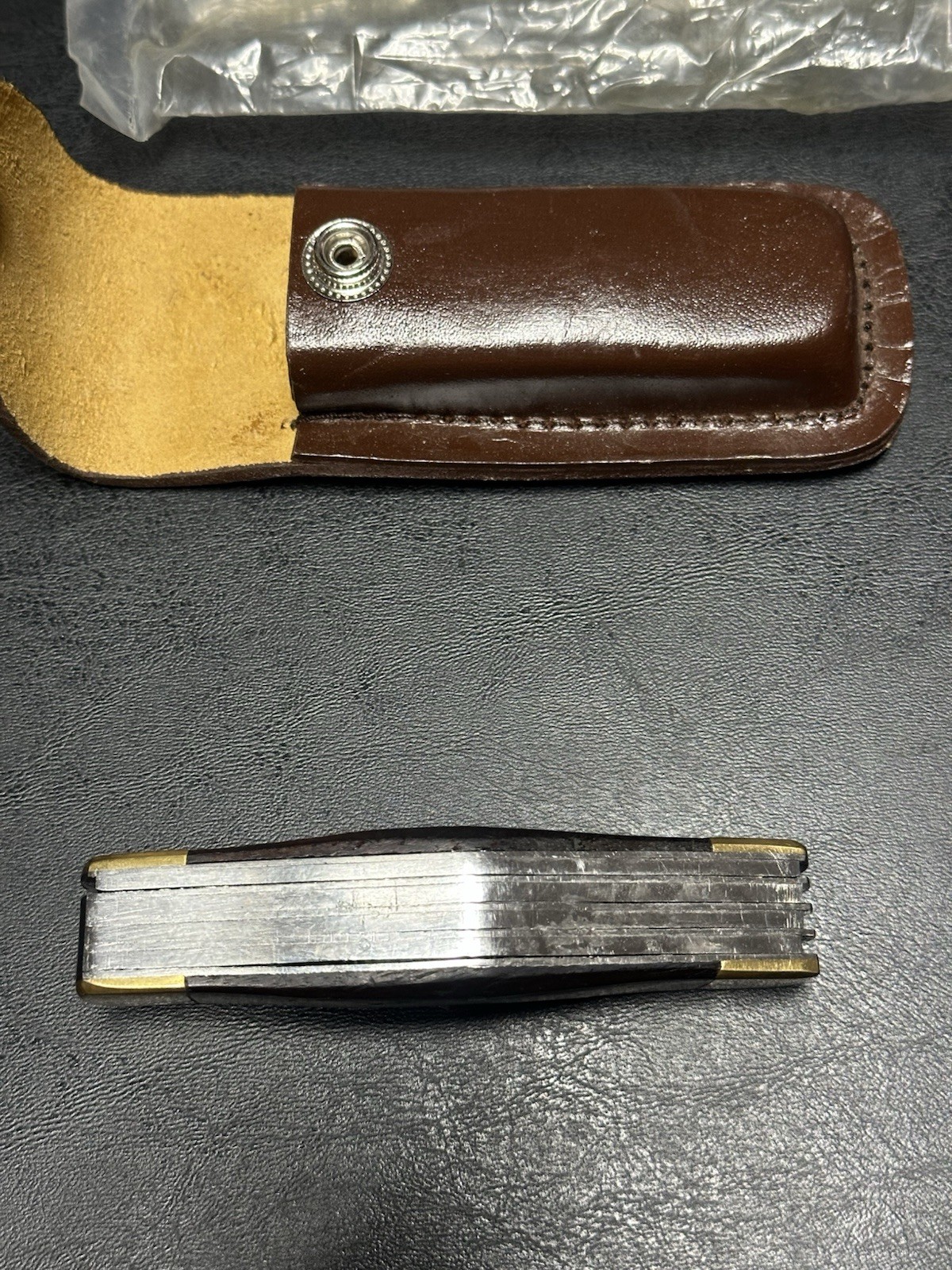 Multi Tool Knife With Leather Sheath For Belt