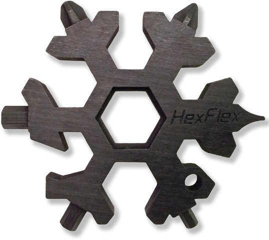 ADVENTURE MULTI-TOOL (15-in-1) HEXFLEX Standard Black “Snowflake Design”