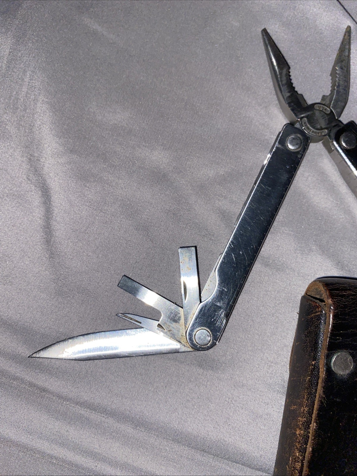 Vtg Original Leatherman Multi-Tool Portland OR USA + Leather Sheath 1990’s