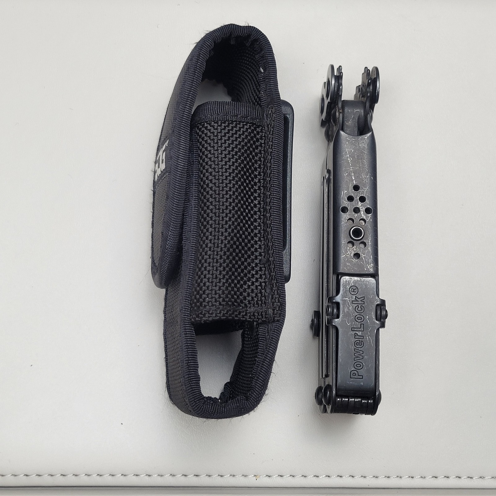 SOG PowerLock Multi-Tool Pliers Black Oxide Finish w/ Sheath B66N