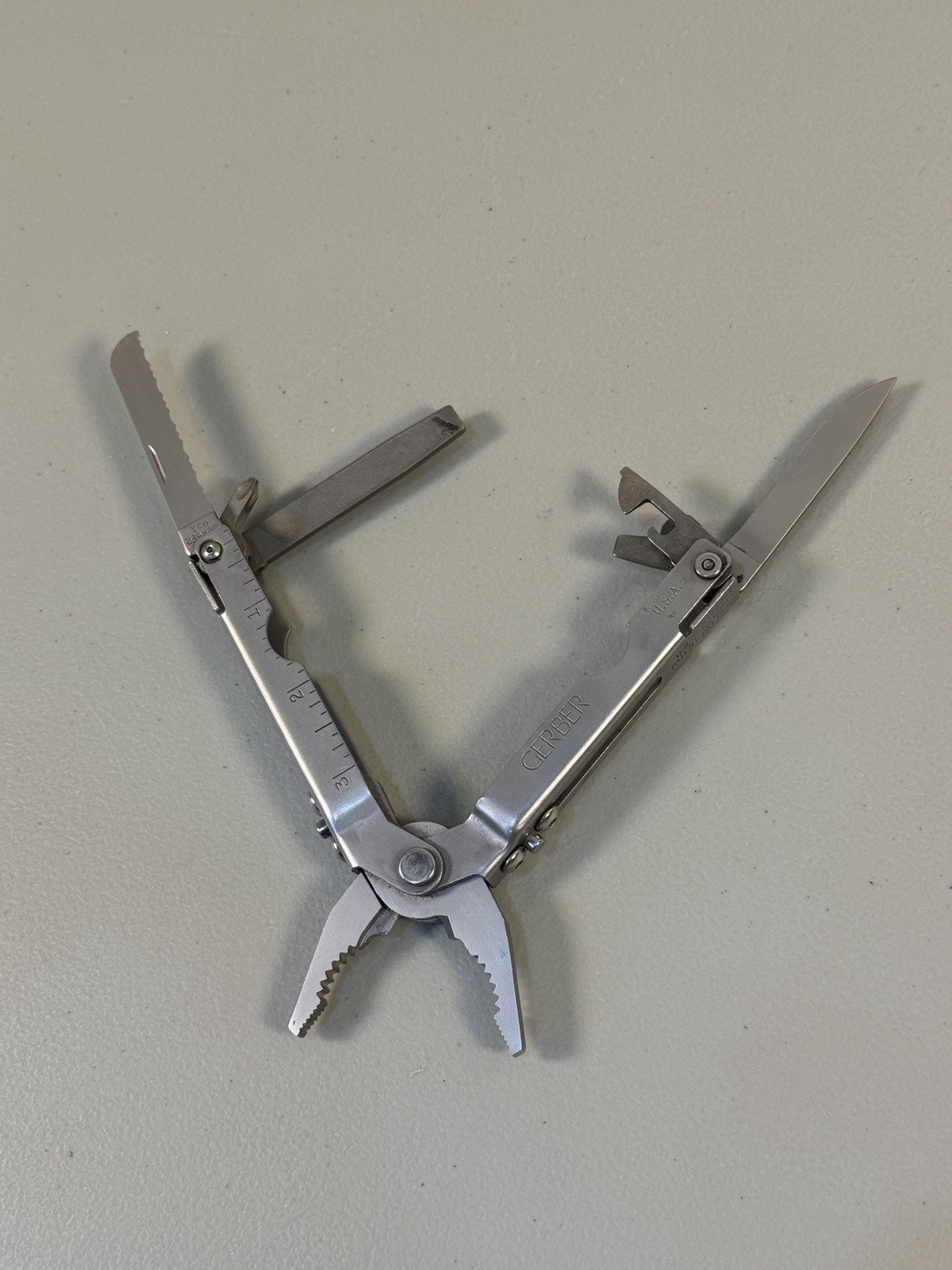 VTG Rare Gerber Multi Plier Folding Multi Tool W/ Sheath Early Model Very Nice
