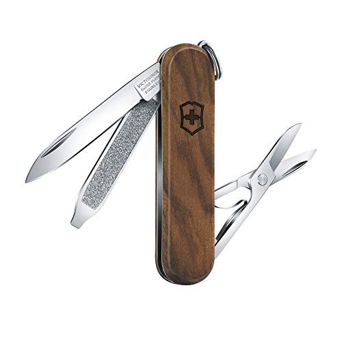 Victorinox Nail Clip 580 Wood Small Swiss Army Knife 6 Functions w/ Nail Clipper