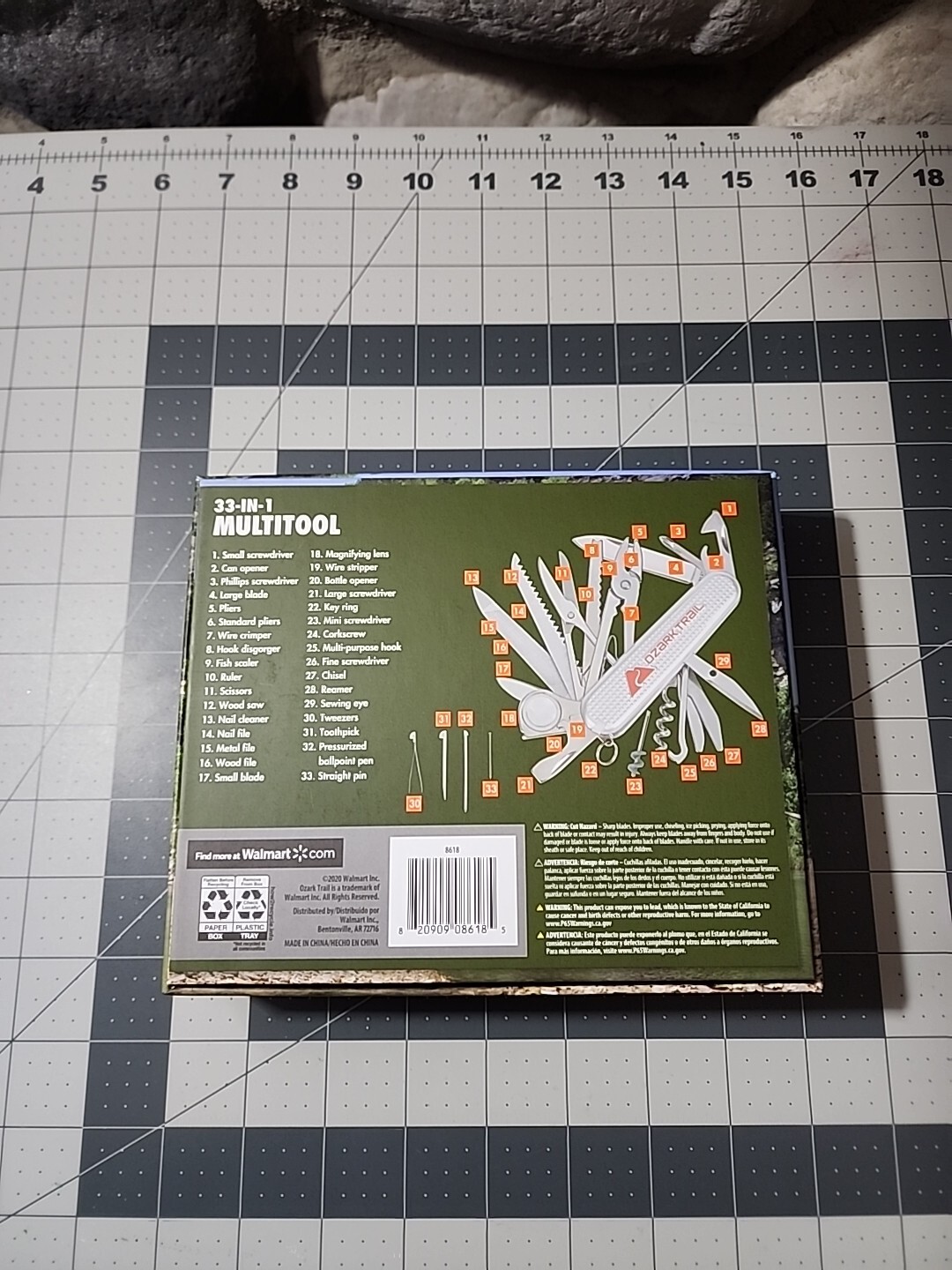 Ozark Trail Survival Knife 33-In-1 Multitool Survival Tool Pocket Knife Camping