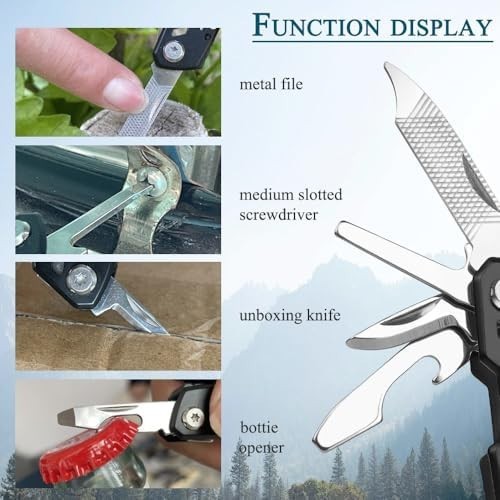 Mini Multitool Knife 12 in 1 Small Pocket Multi Tool with Knife and Pliers