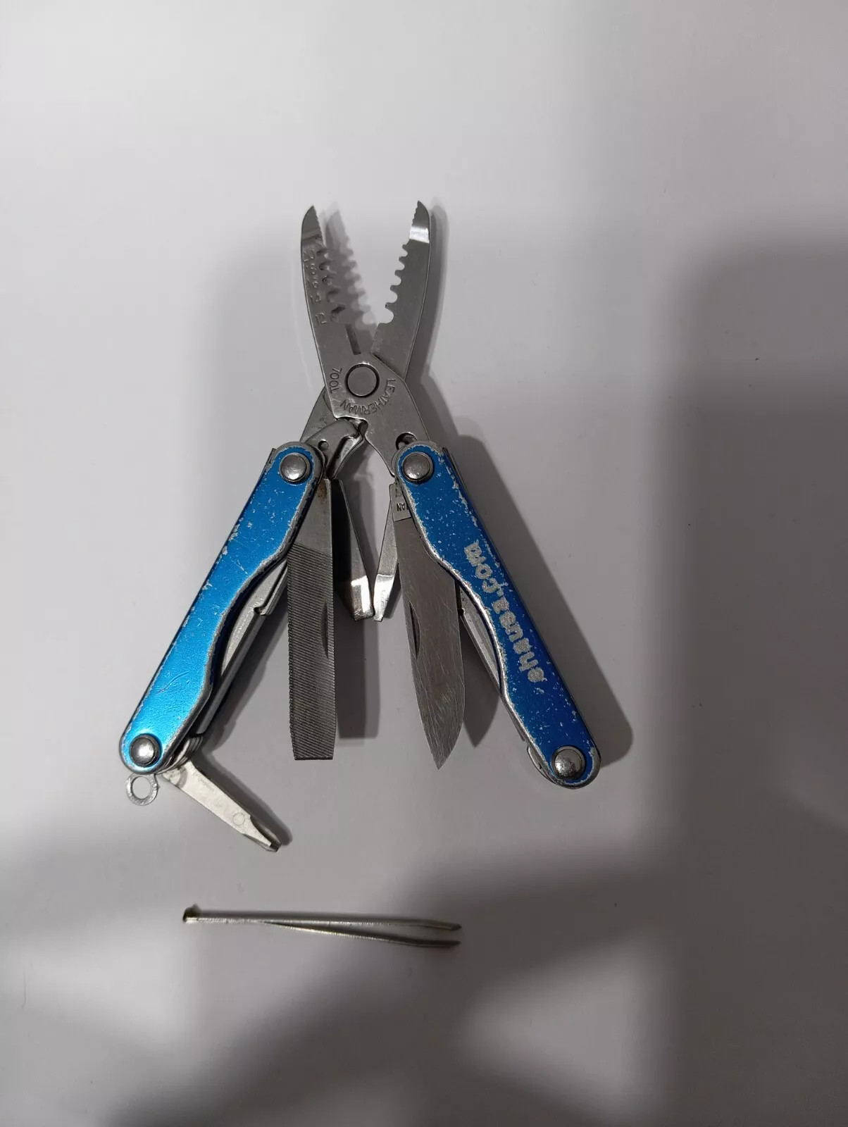 🔥 Leatherman Squirt E4 Stainless Steel Multitool Keychain Blue Very Rare