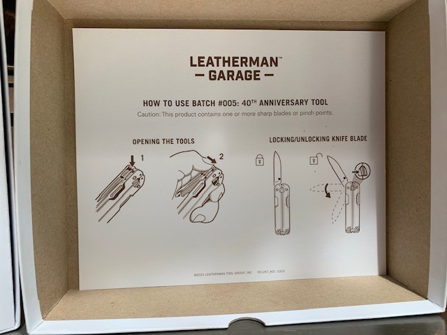 Leatherman Garage Batch 005 40th Anniversary WHITE MagnaCut – MINT CONDITION