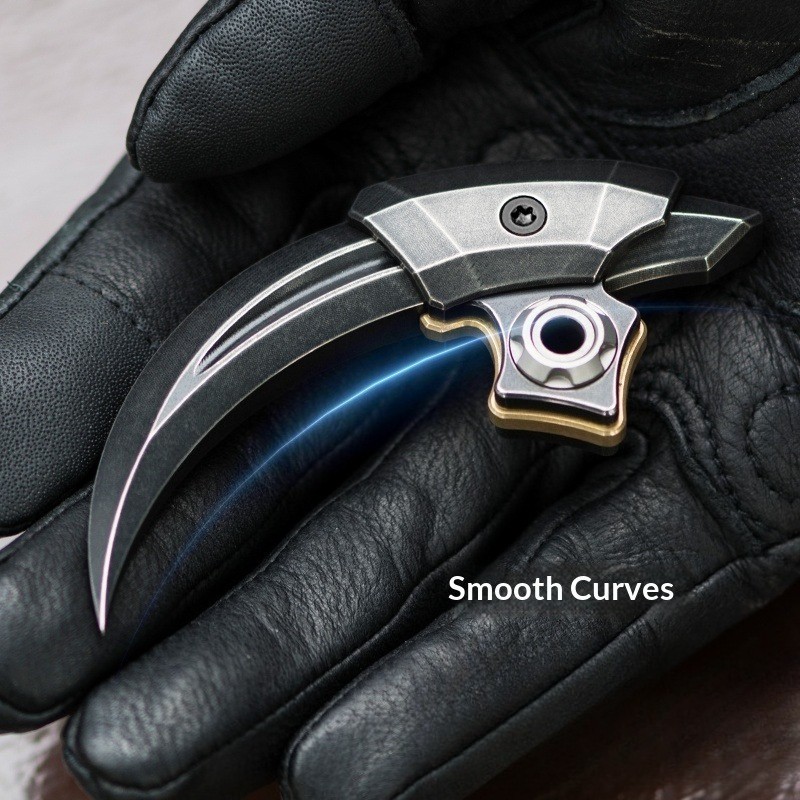 Titanium Alloy Hook Claw EDC Tool Hand Carved and Polished Multi Tool