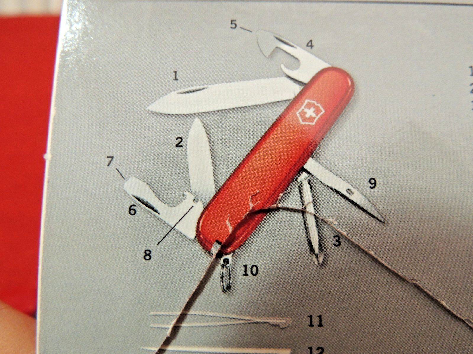 Original Swiss Army Knife Red Tinker Victorinox New in open Package 12 Functions