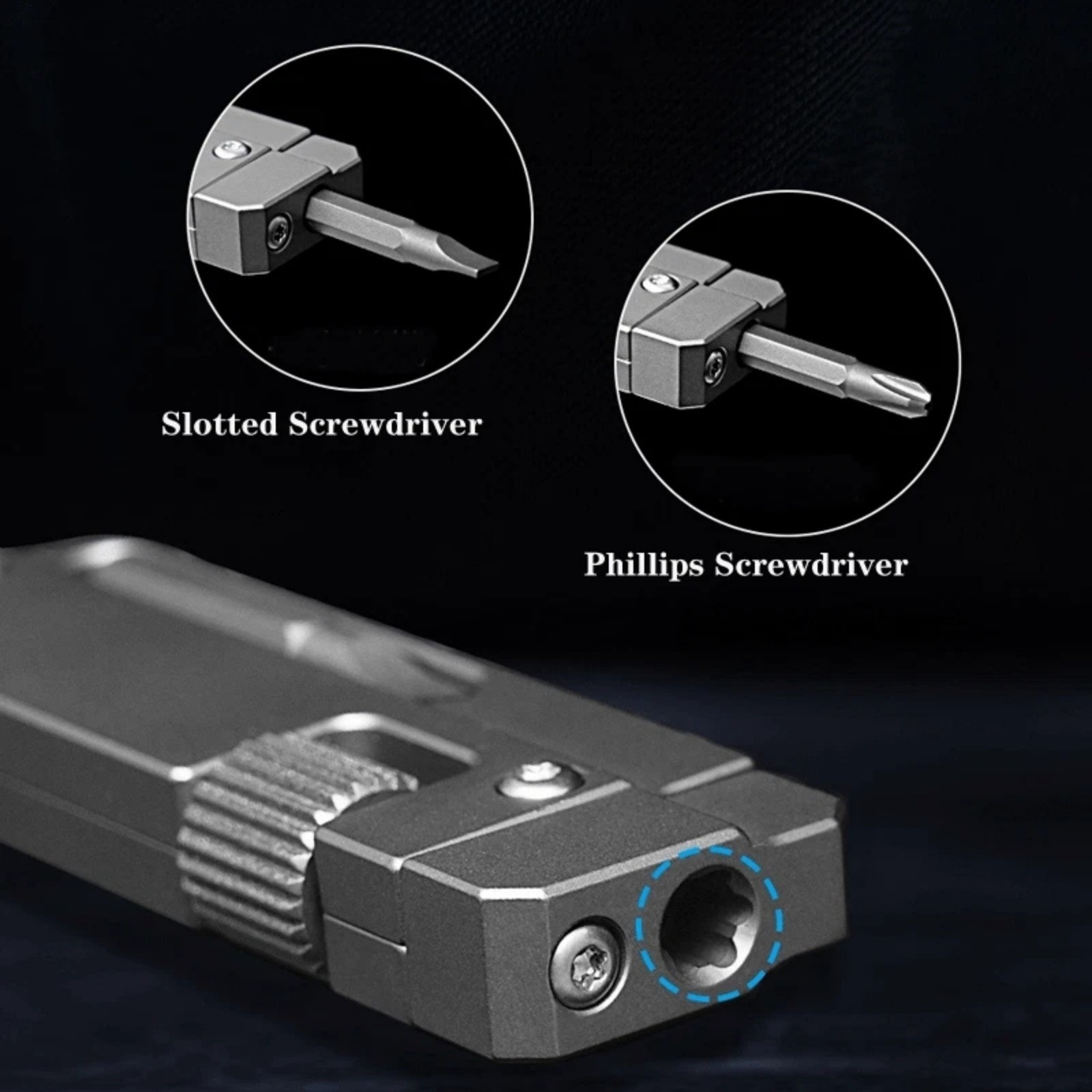 Titanium Alloy Multi-Tool Adjustable Wrench EDC Pocket Tool with Screwdriver