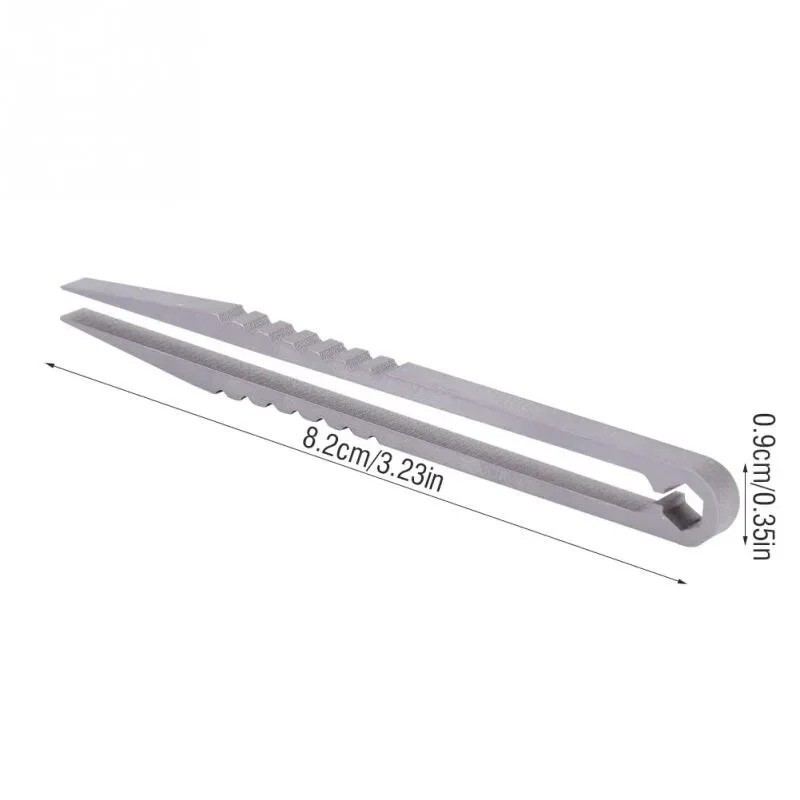 2 Sizes Portable Titanium Alloy Tweezers Outdoor Survival Camping Travel EDC
