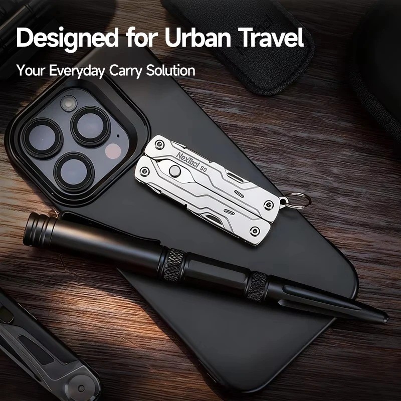 NexTool 8-in-1 Mini Multitool Scissors S0 Pocket EDC Camping Survival Tool
