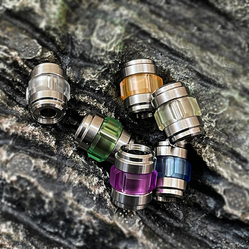 Titanium Alloy + Resin Light DIY Pendant Lanyard Bead Keychai Necklace EDC Tool