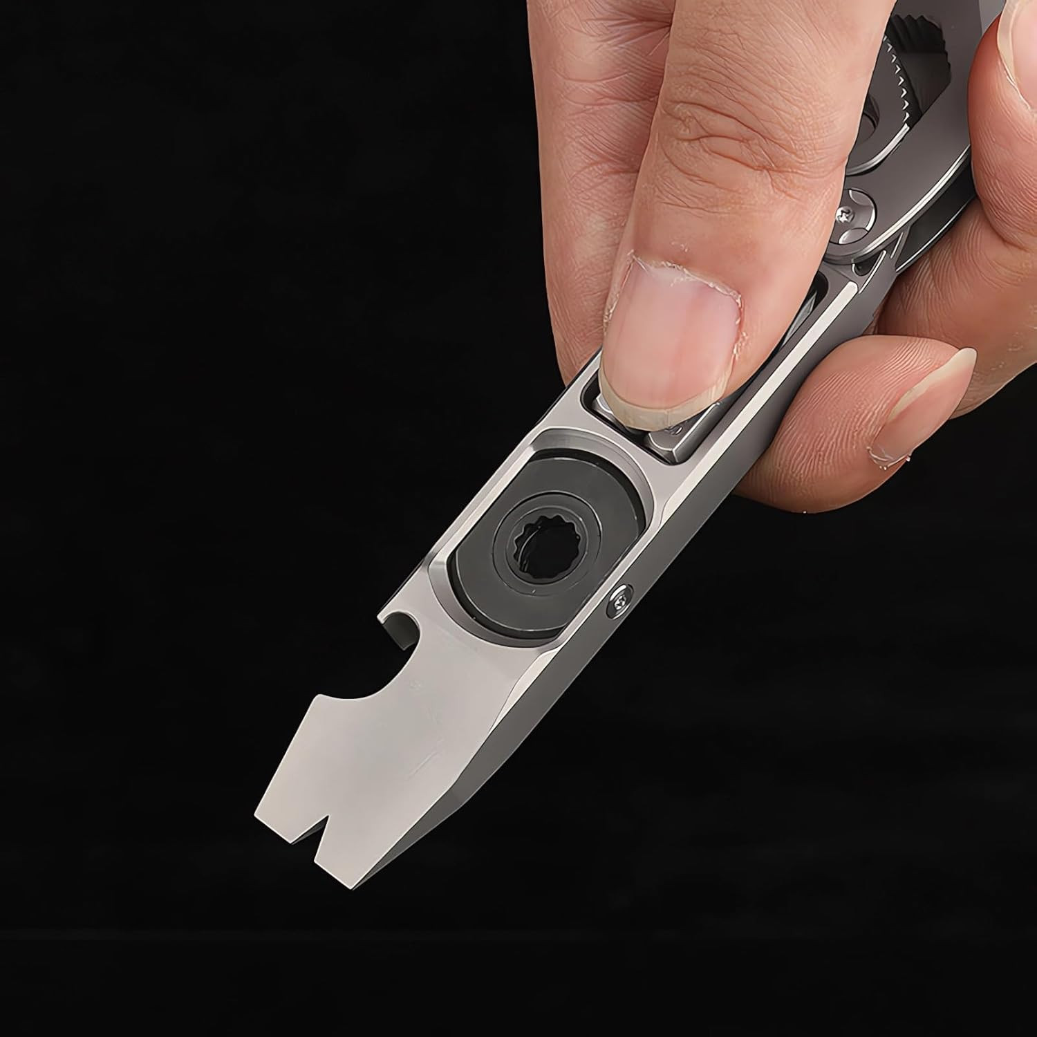 Titanium Pry Bar,Multi-Tool,Edc Tool,Versatile Pry Tool,Bottle Opener,Wrench,Rat