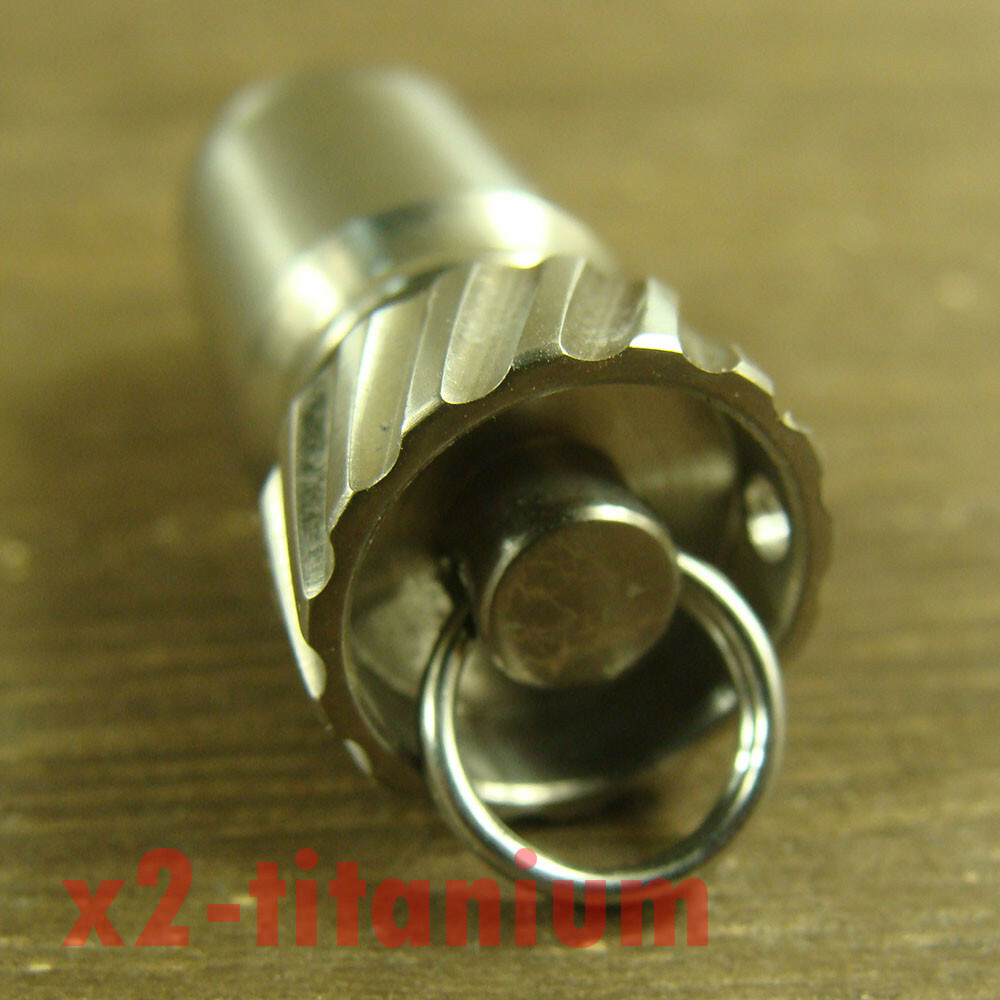 Titanium ” Bomb ” shaped Waterproof Capsule pill Bottle Key chain pendant XH540
