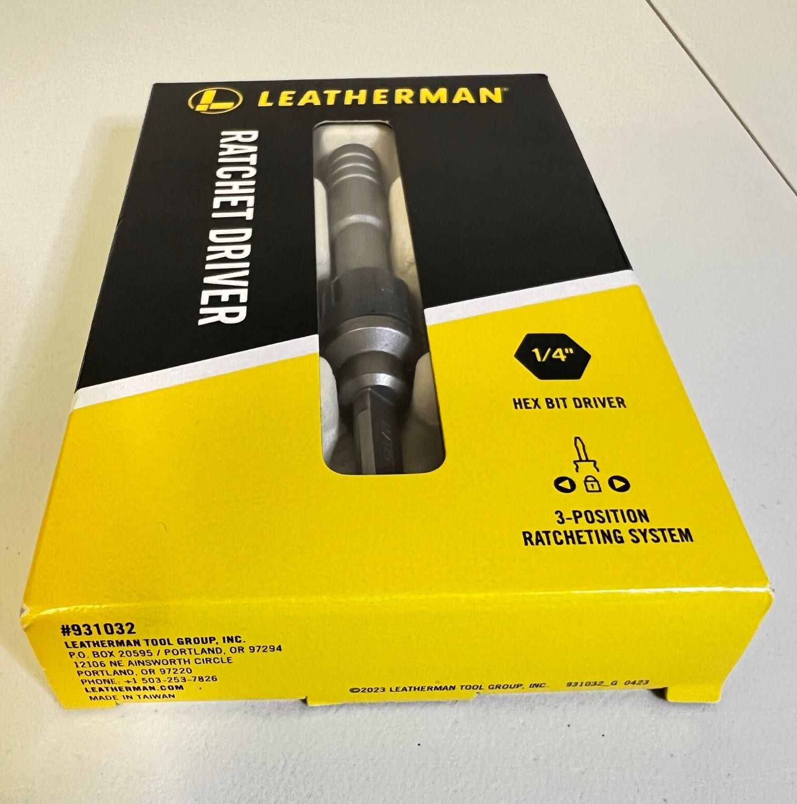BRAND NEW IN BOX Leatherman Ratchet Driver 1/4 Hex Bit Model 931030