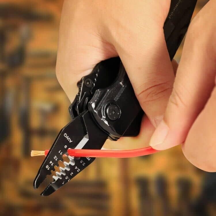 Navaja de bolsillo, pelacables navaja plegable multiherramienta con paquete de 9