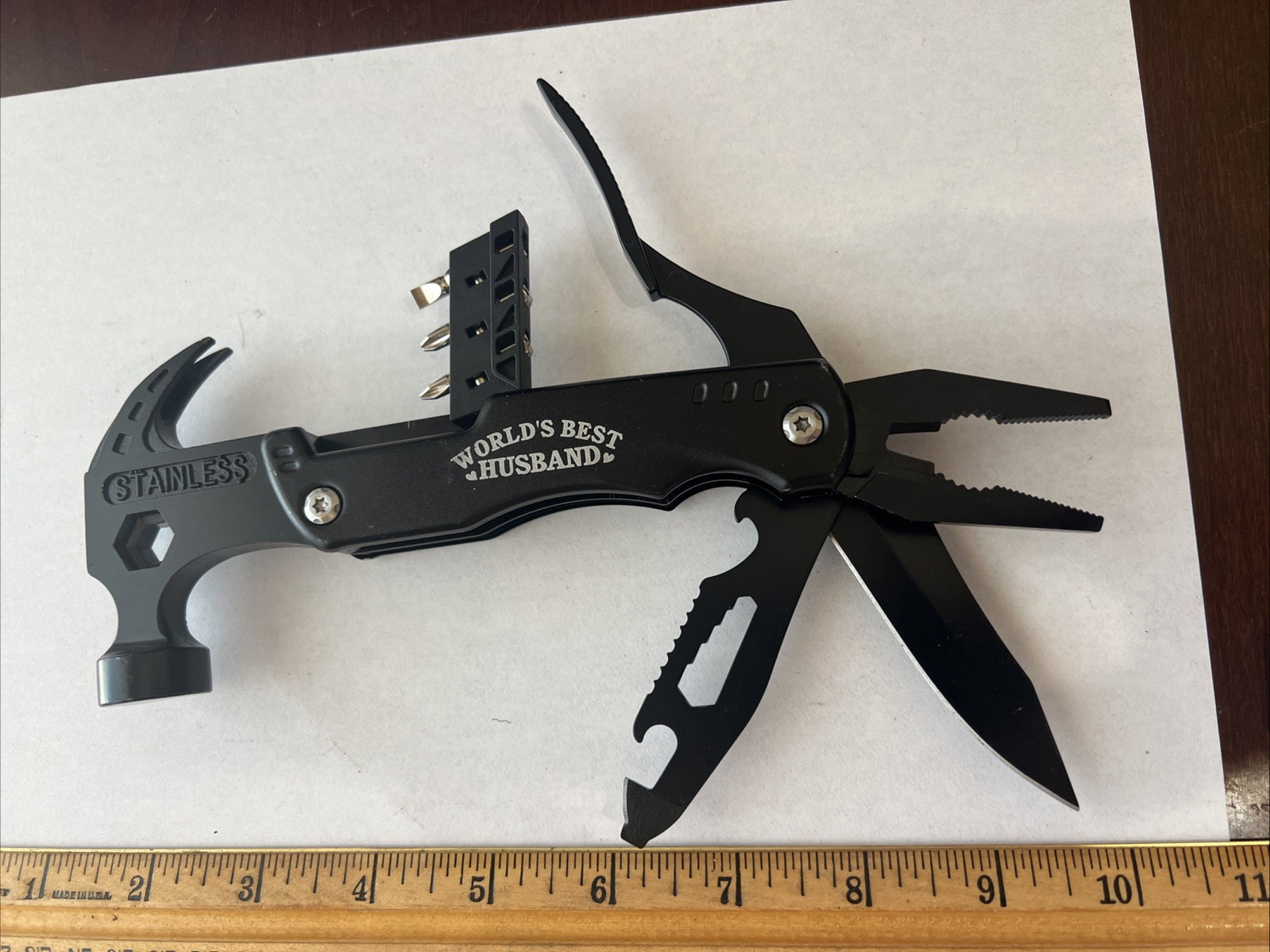 Multitool 12 in 1 Camping Multi Tool w/Mini Hammer-EDC Gear -Worlds Best Husband