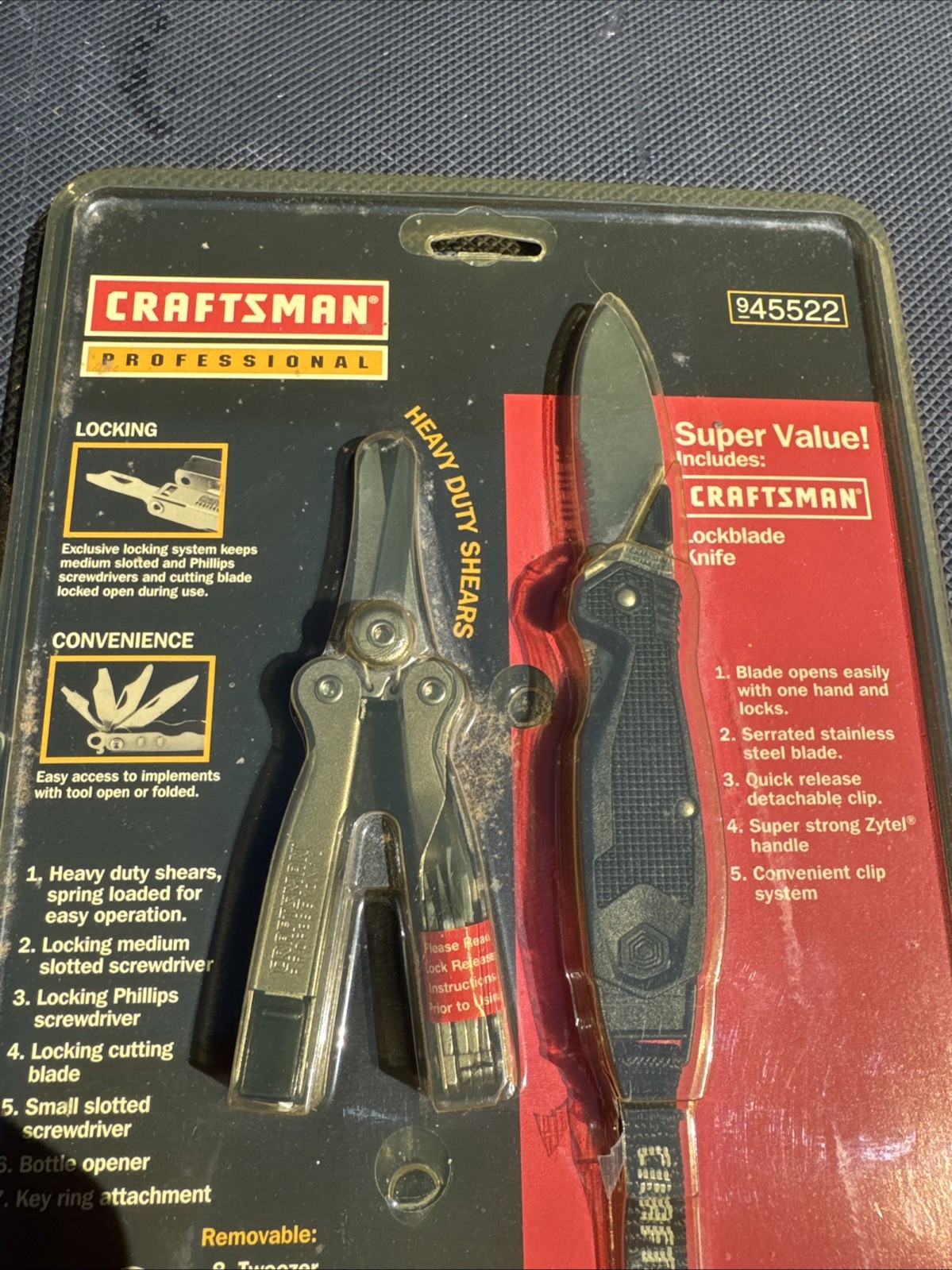 Sears Craftsman Professional USA Nos Multitool & Pocketknife Set 45522 Schrade
