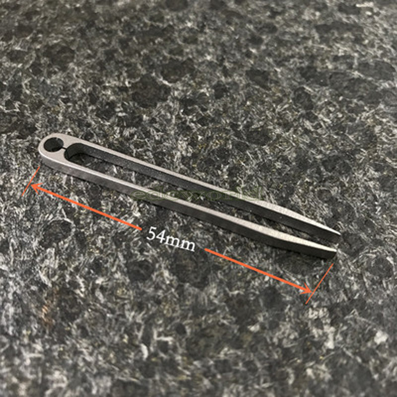 EDC Outdoor TC4 Titanium Alloy Waterproof Container Box Pendant Tweezers