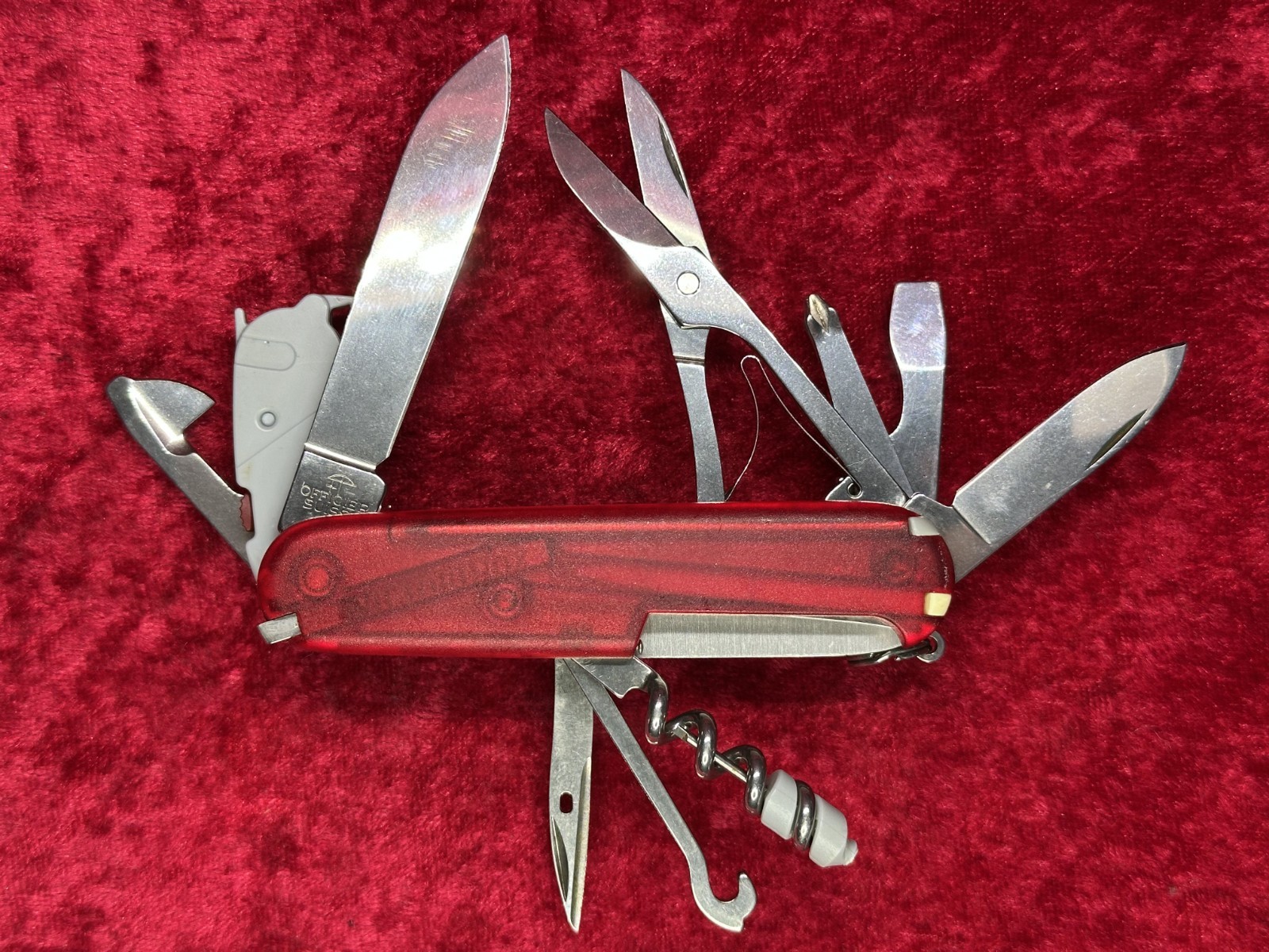 Victorinox Voyager Lite Ruby Red Transparent Swiss Army Knife 91mm 17 Tool (693)