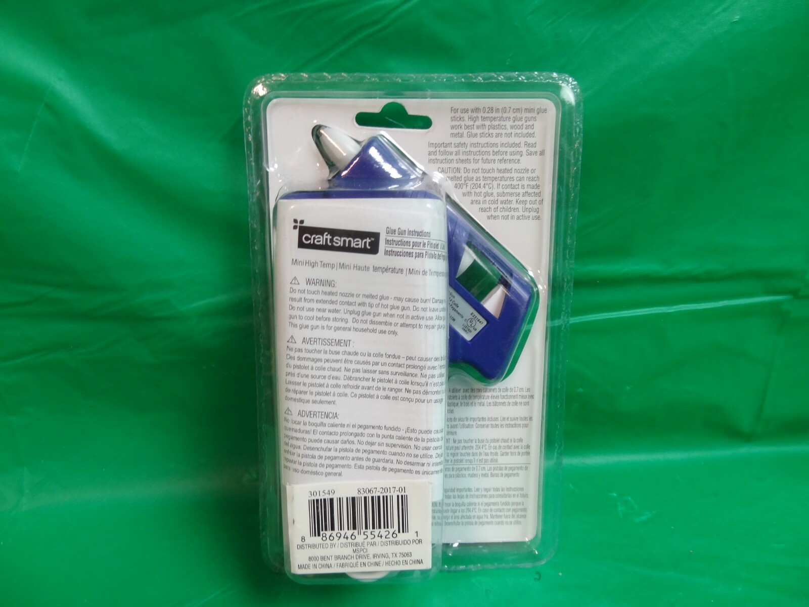 BRAND NEW! CRAFTSMART 301549 MINI HOT GLUE GUN – BLUE ~