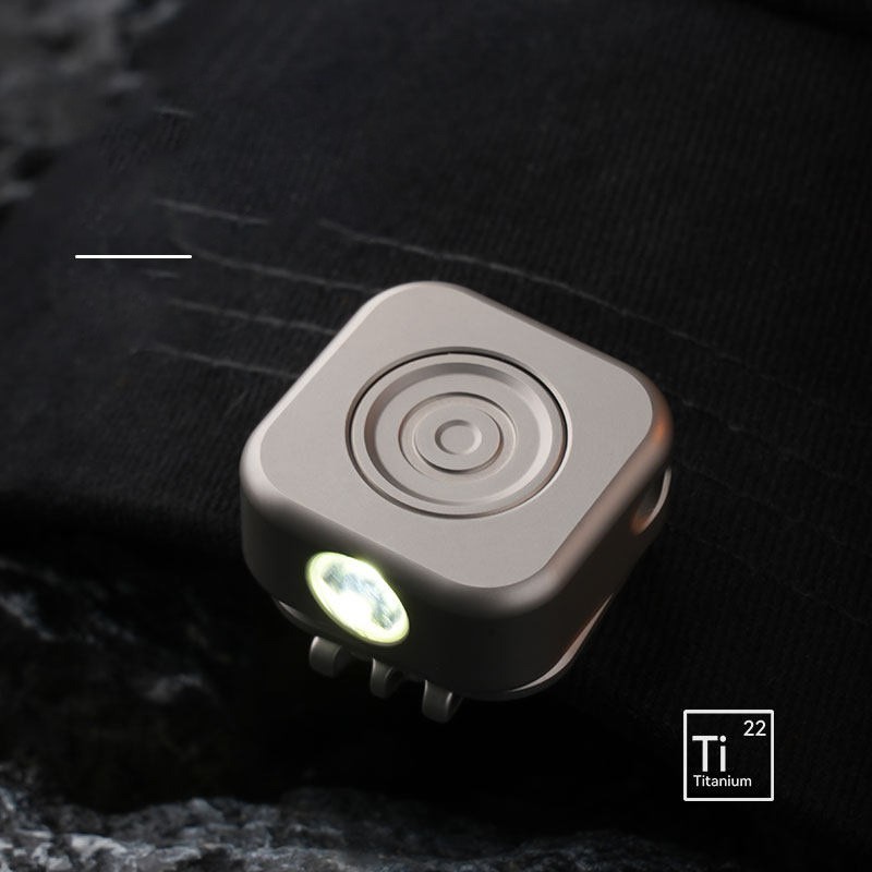 Titanium Alloy Mini Flashlight Magnetic Clip EDC Pocket Torch Outdoor Carry Ligh