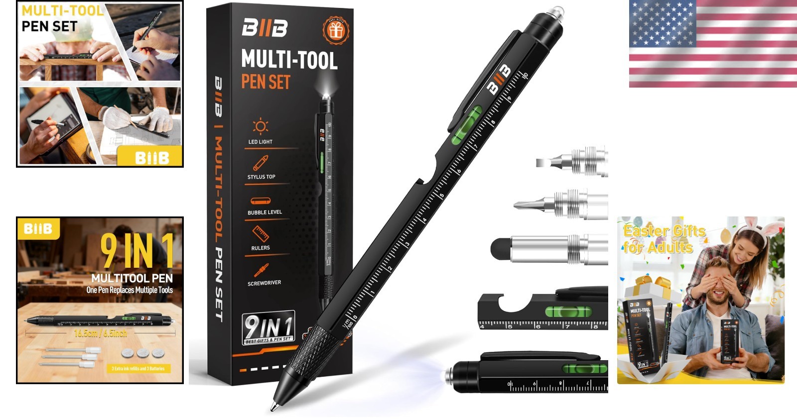Aluminum 9-in-1 Multitool Pen – The Ultimate Gift for Men Who Have Everything