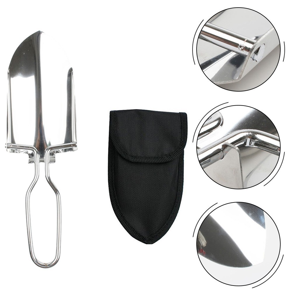 Stainless Steel Folding Shovel Spade Compact and Versatile Camping Tool