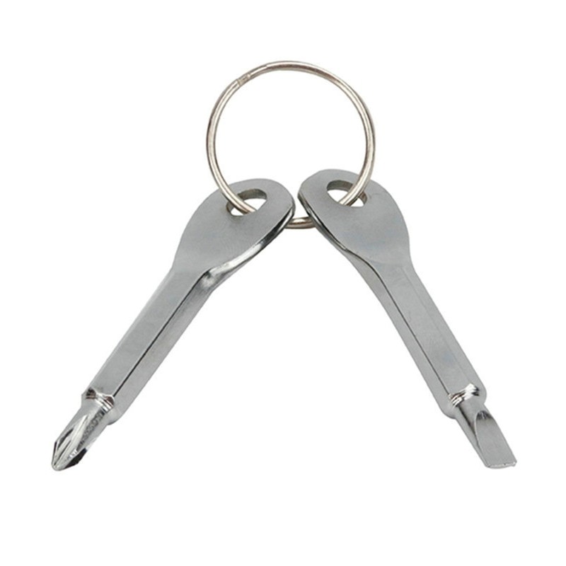 Keychain Screwdriver Men Gifts Tool Stocking Stuffers Portable for Key Shaped Ga