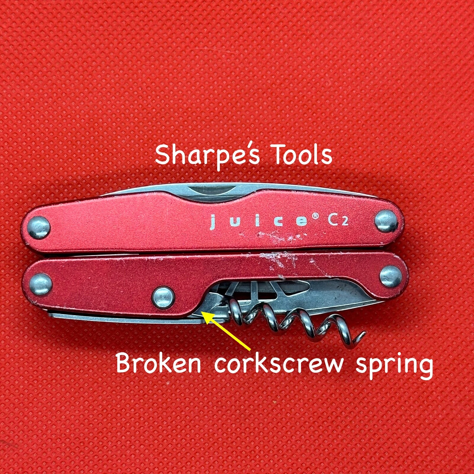 Red “Google” Leatherman Juice C2 Multitool. Discontinued/Retired **READ**