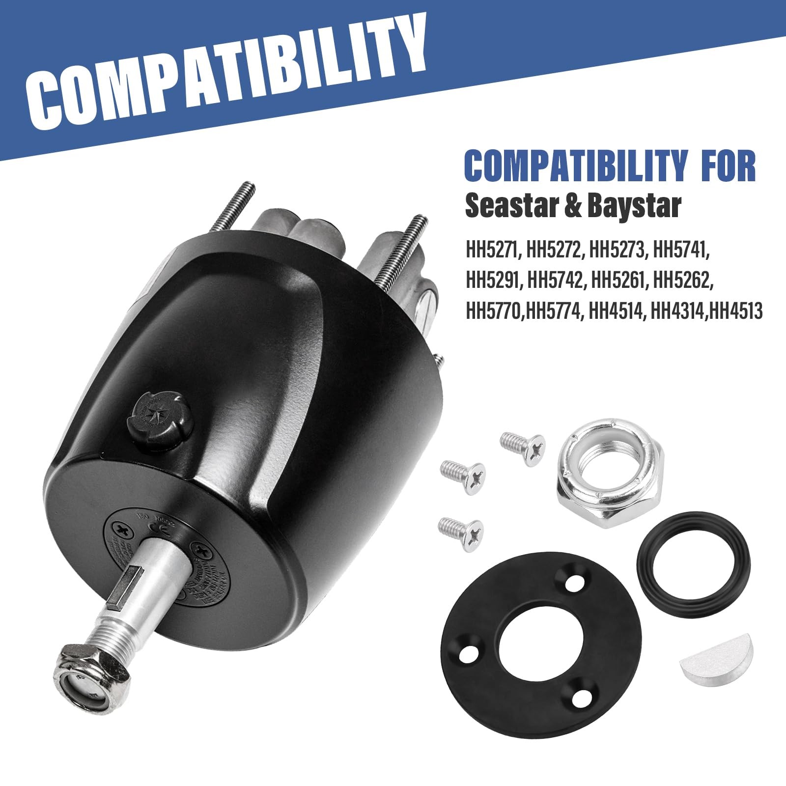 Hydraulic Helm Seal Service Kit HP6032 for Seastar HH5271, HH5272, Black