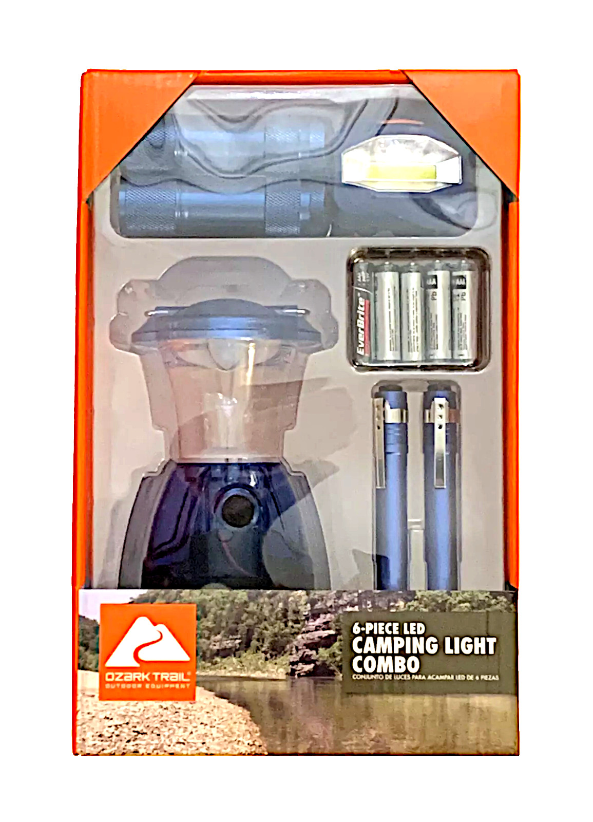Ozark-Trail Outdoor 6-Piece Set LED Camping Hiking Hunting Light Combo Pack NEW