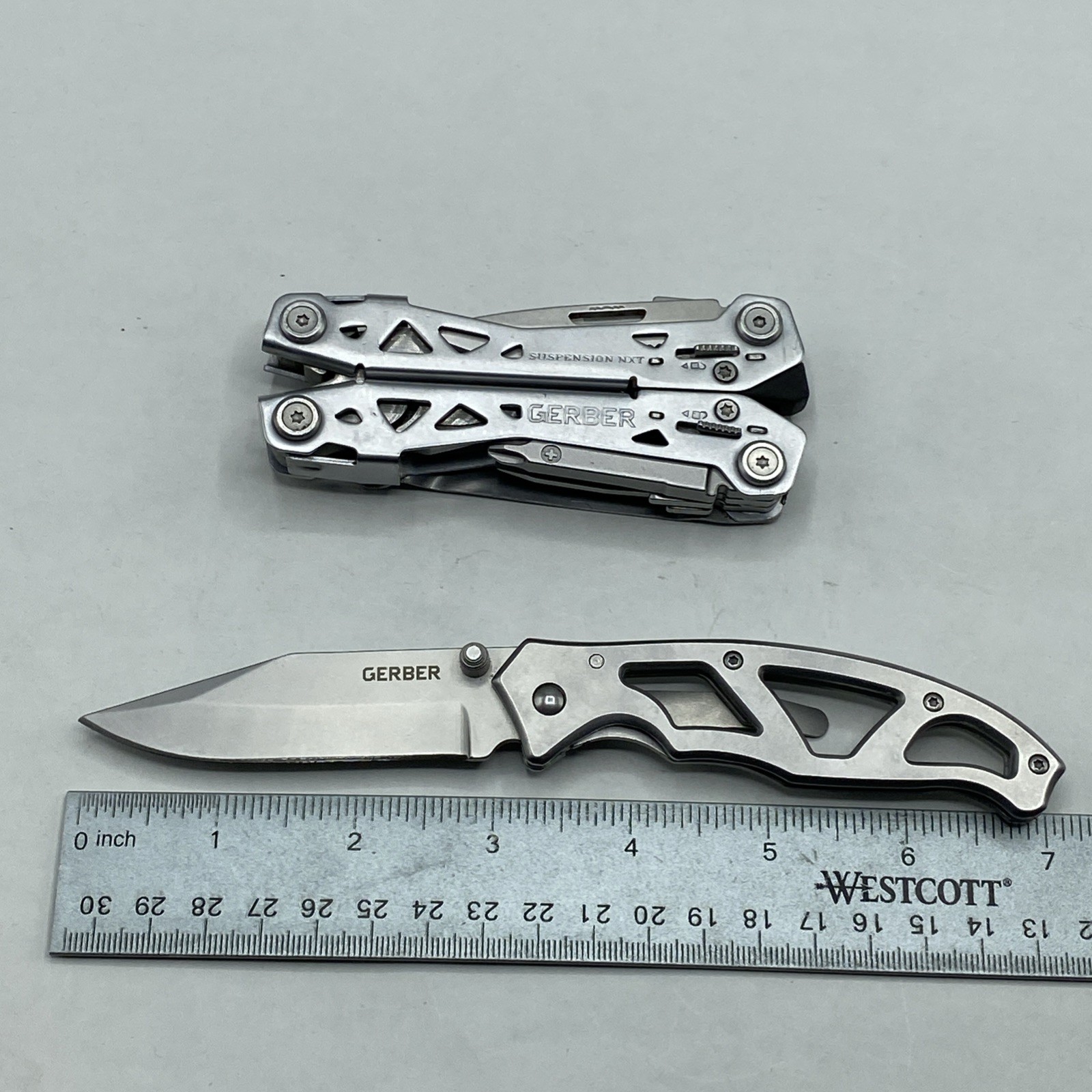 Gerber Suspension NXT & Paraframe I Knife Combo – Silver