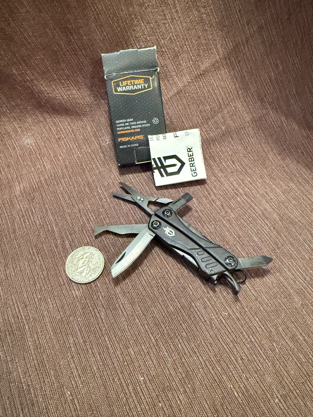 Gerber Dime Multi-Tool Black 30-000469 Keychain Tool NIB Made in China