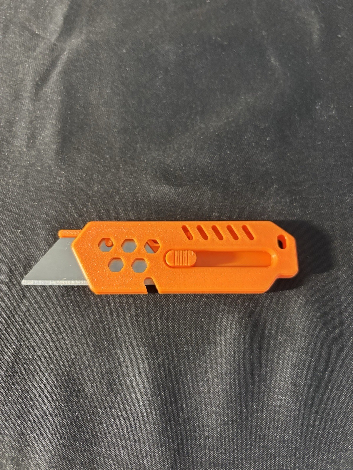 Orange 3D printed EDC box cutter