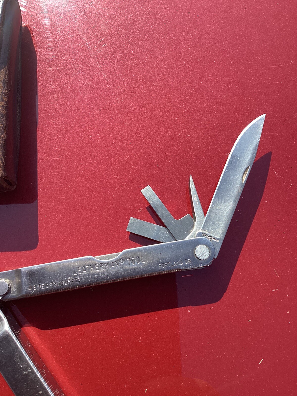 Vintage Original Leatherman TM 1325473 Multi Tool With Leather Sheath